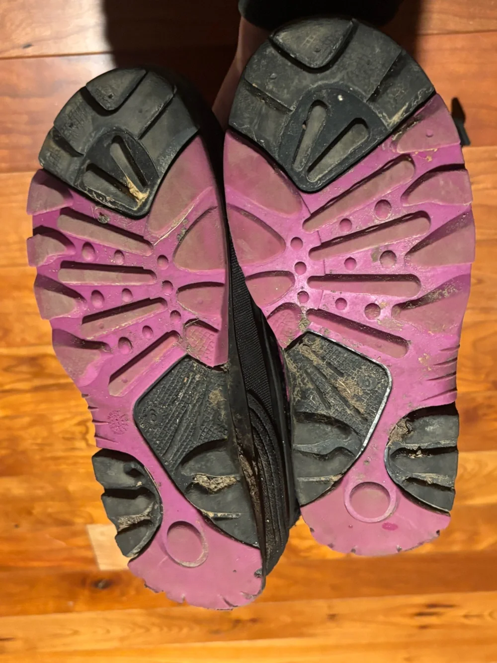 Kamik Pink and Black Kids Snow Boots with Drawcord